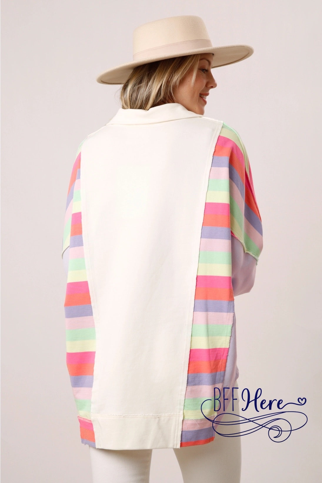 PREORDER: Urban Palette: Relaxed Fit Color Block Sweatshirt ( Ships Middle of January ) - BFF Here