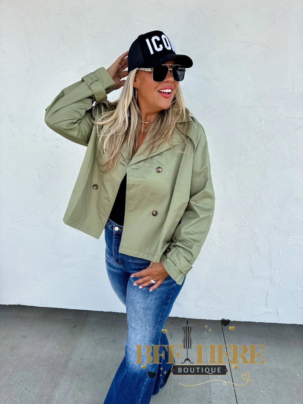 Rossi Crop Trench Coat by Blakeley - BFF Here