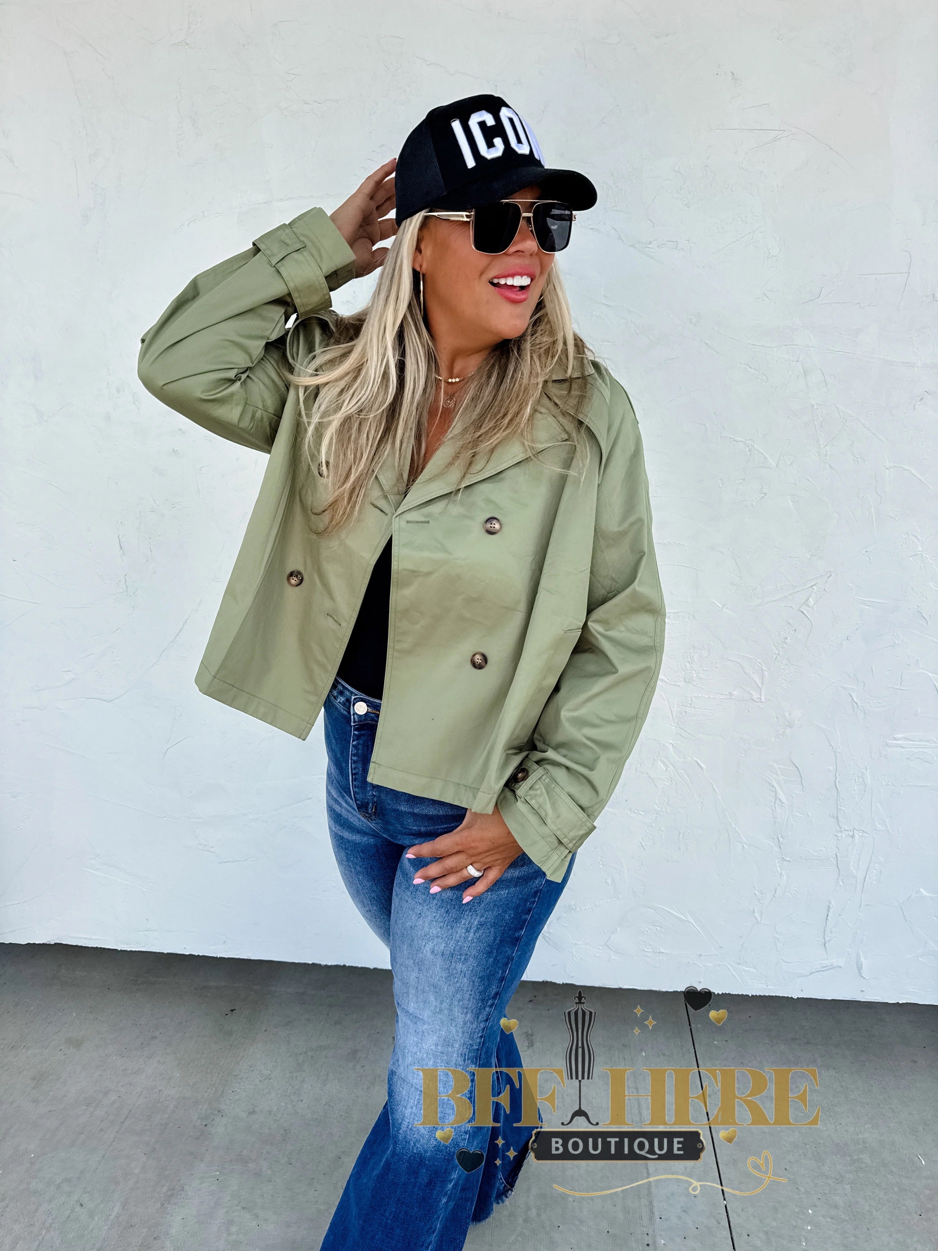 Rossi Crop Trench Coat by Blakeley - BFF Here