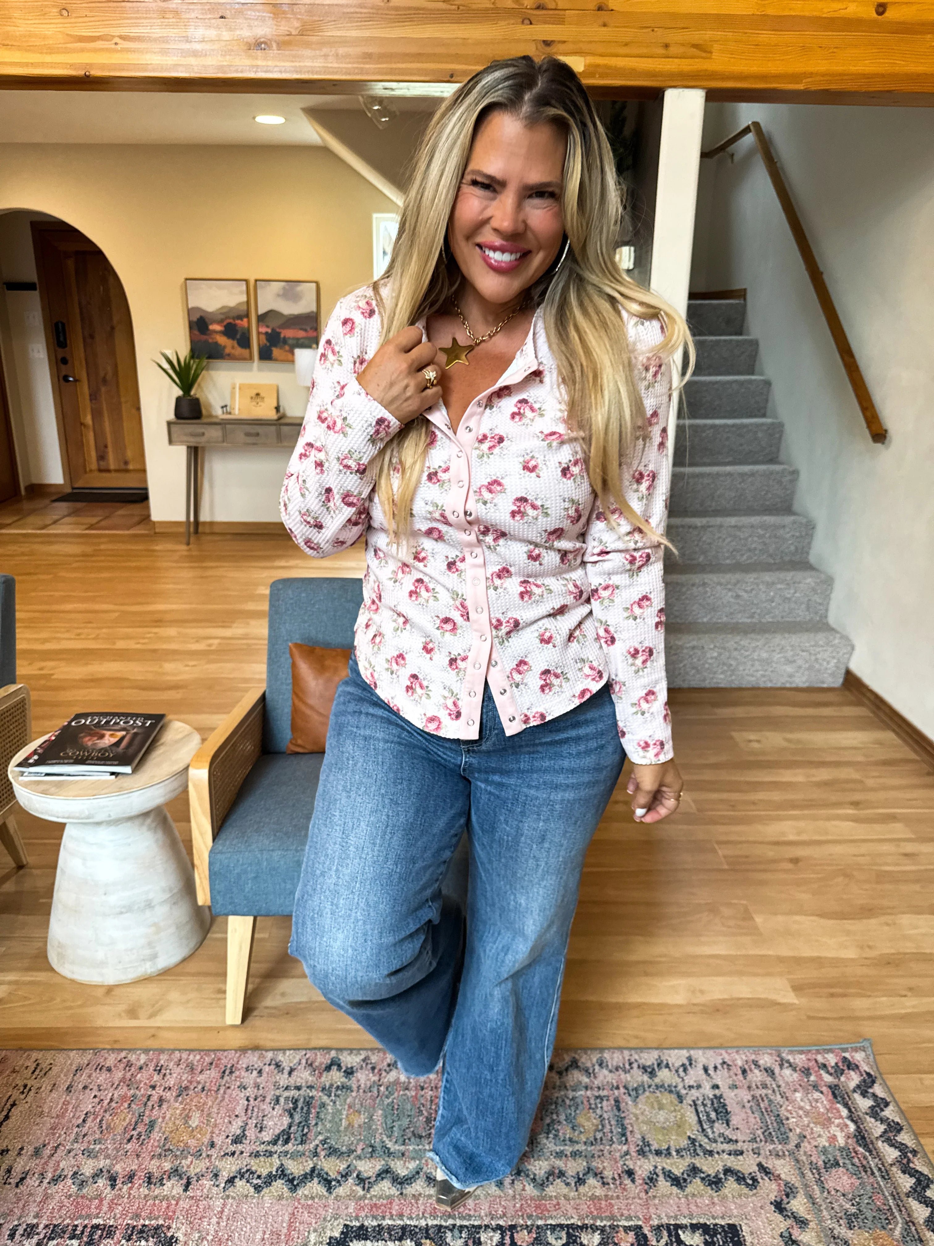 PREORDER: Kori Snap Button Waffle Top by Blakeley (ETA: Late December) - BFF Here