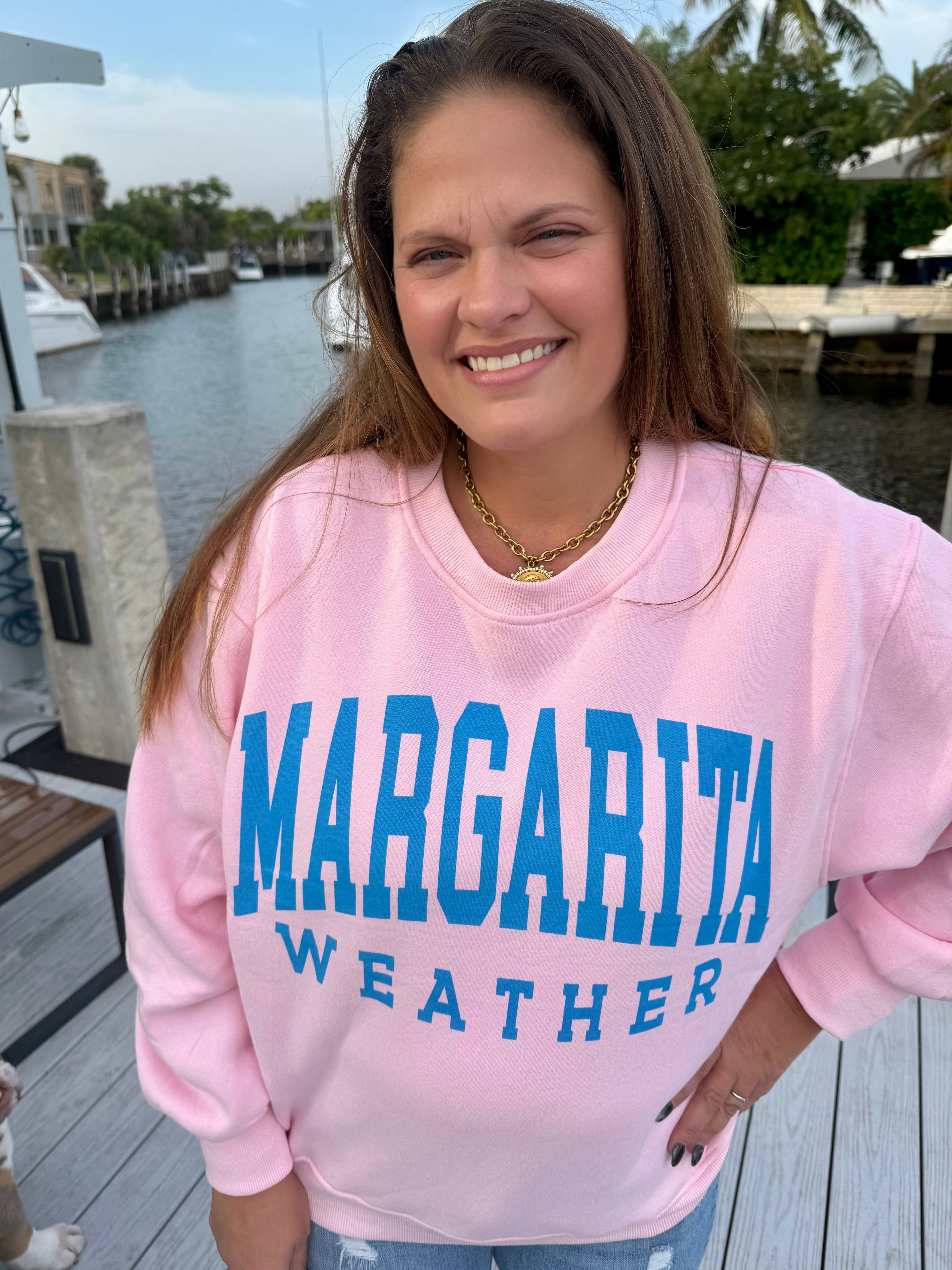 Lt. Pink Margarita Weather Sweatshirt by Panache - BFF Here