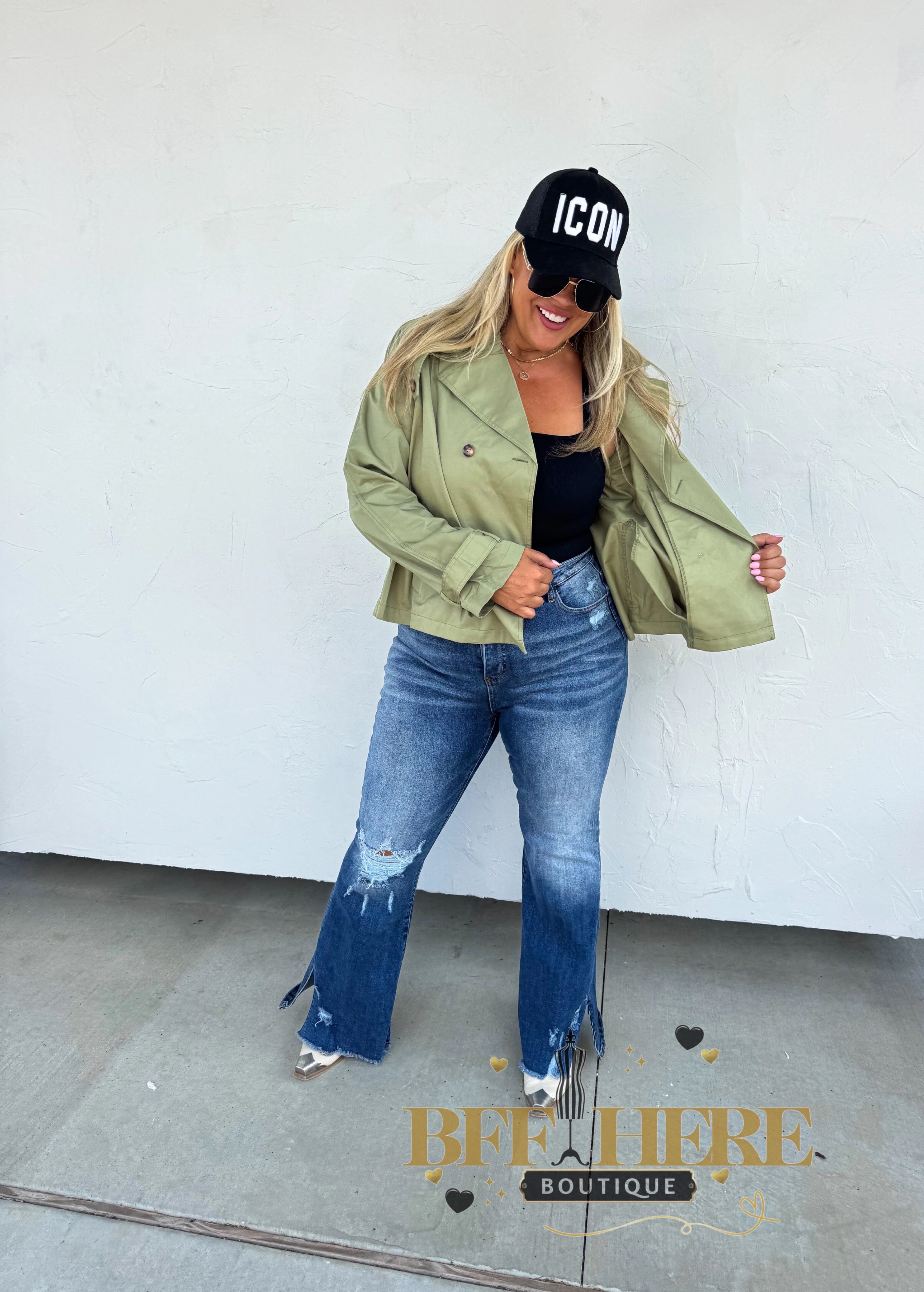 Rossi Crop Trench Coat by Blakeley - BFF Here