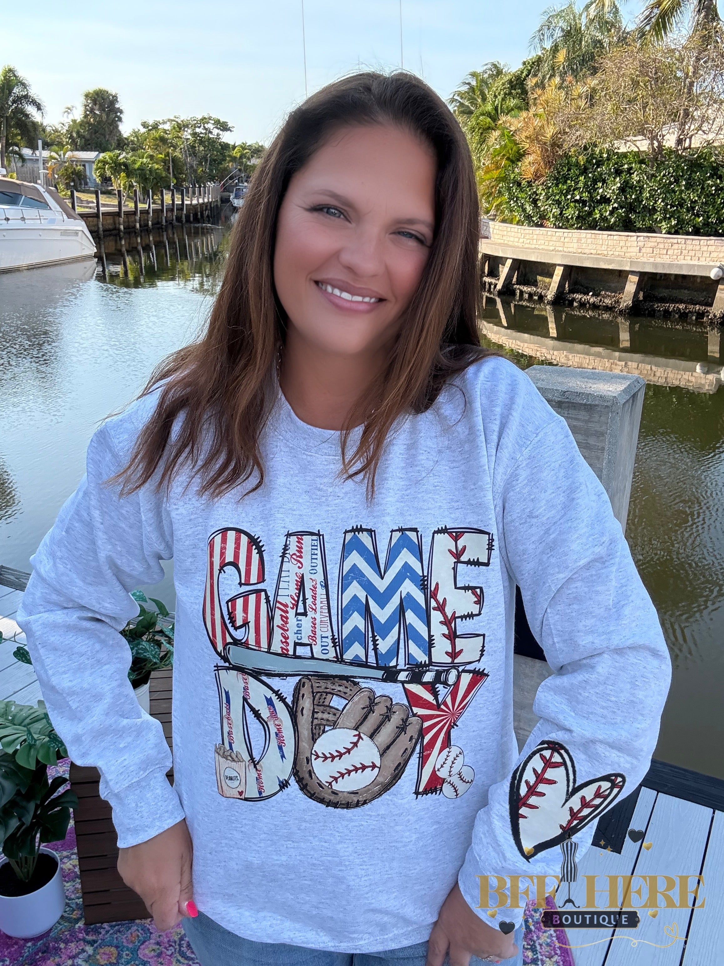 Heart on the Field Game Day Sweatshirt - BFF Here