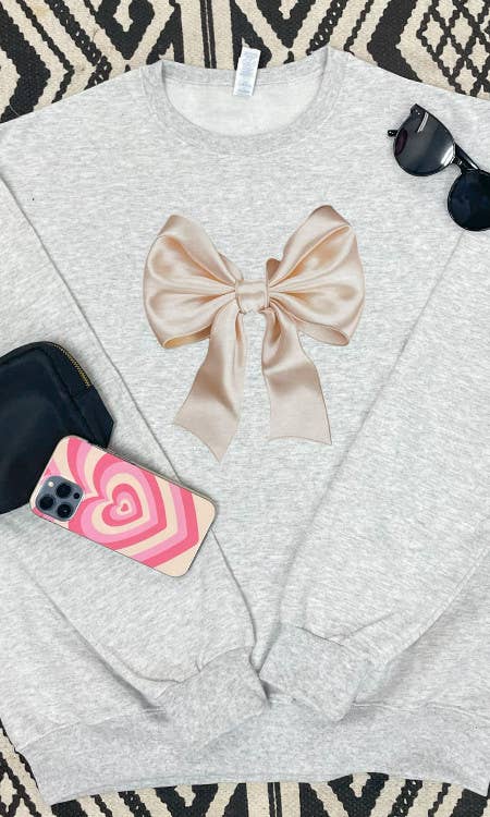 Champagne Dream Bow Sweatshirt - BFF Here