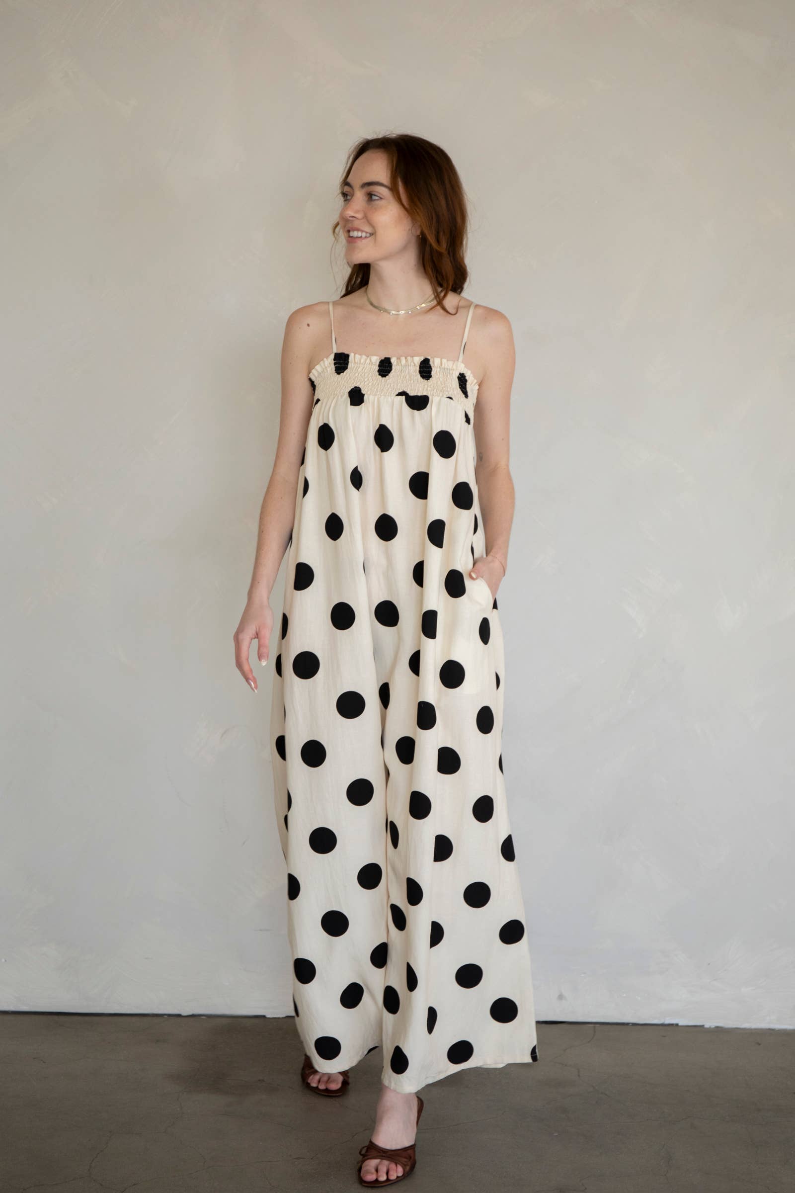 Sandy Polka Dot Maxi Dress - BFF Here