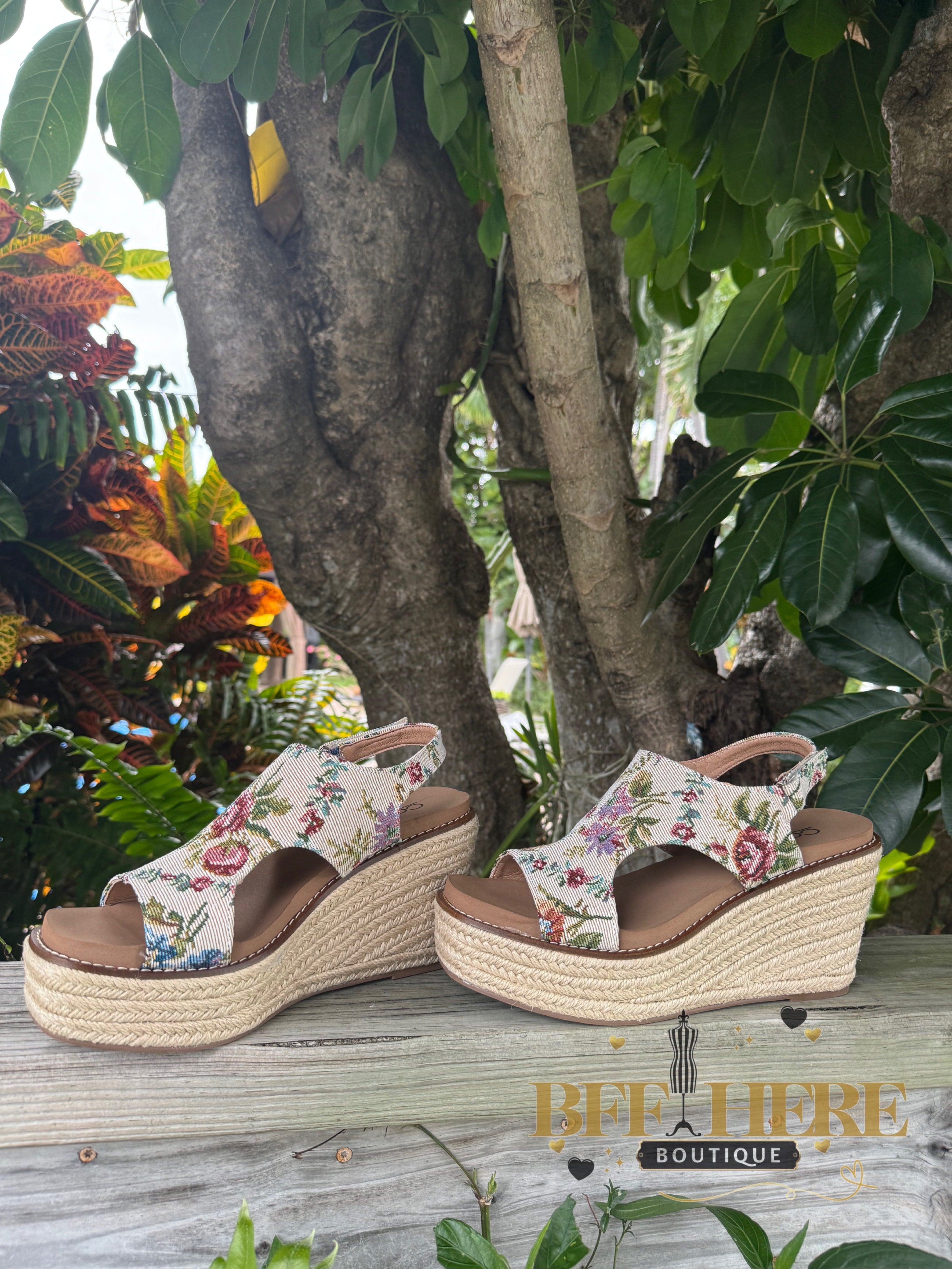 Freddie - Sand Brocade Floral by Corkys - BFF Here