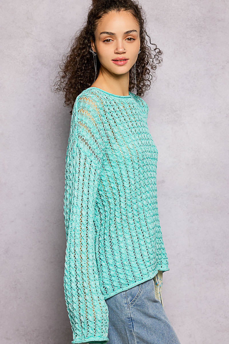 Long Sleeve Lightweight Summer Sweater Top  by POL (Ships 2-3 weeks) - BFF Here