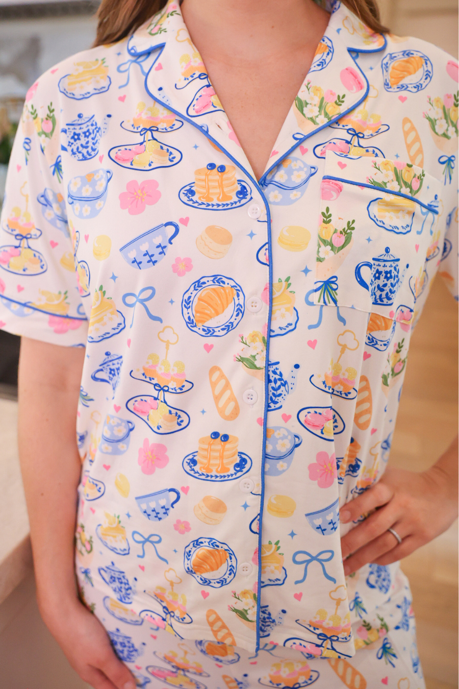 PREORDER: Sunday Brunch Ruffle Pajama Set by Jess Lea (ETA January)