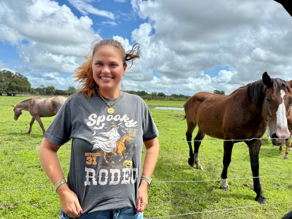 Spooky Rodeo Ghost Cowboy Tee - BFF Here