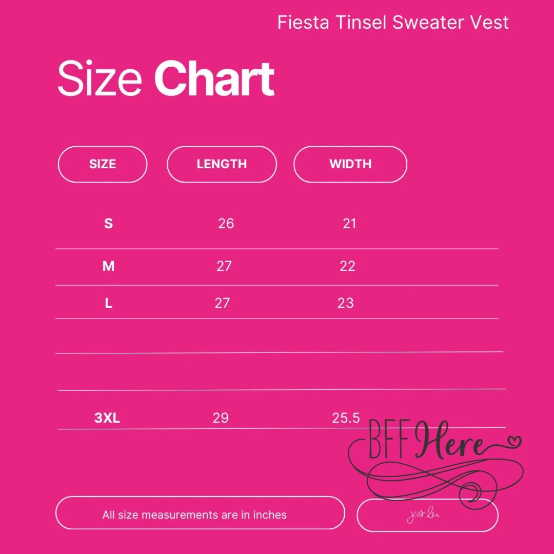 Fiesta Tinsel Sweater Vest by Jess Lea - BFF Here