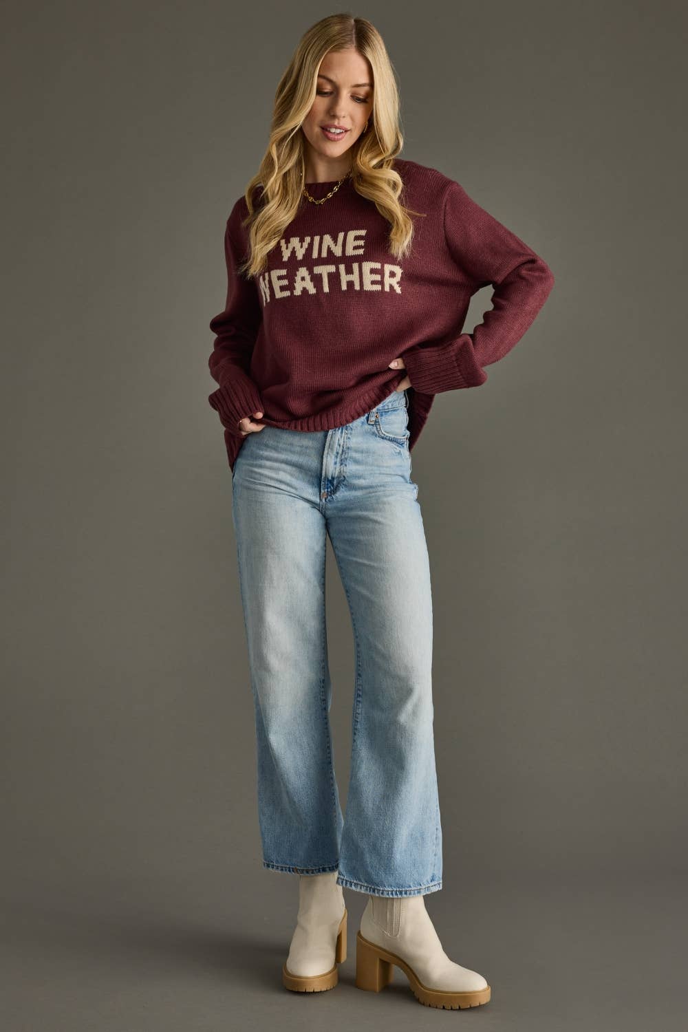 PREORDER: Wine Weather Sweater by Panache (ETA: Late December) - BFF Here
