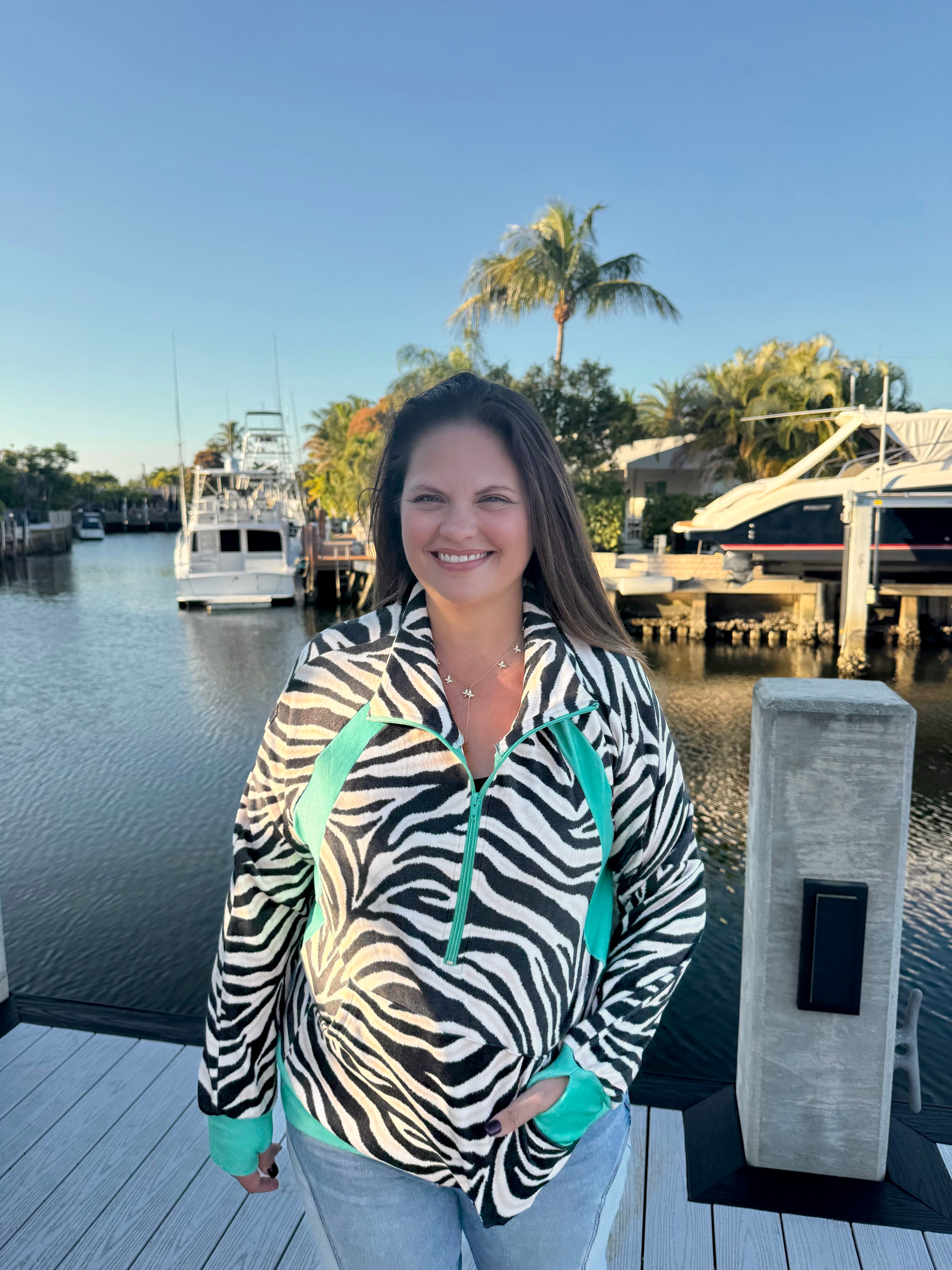 Desert Stripe Turquoise Pullover by Sterling Kreek - BFF Here