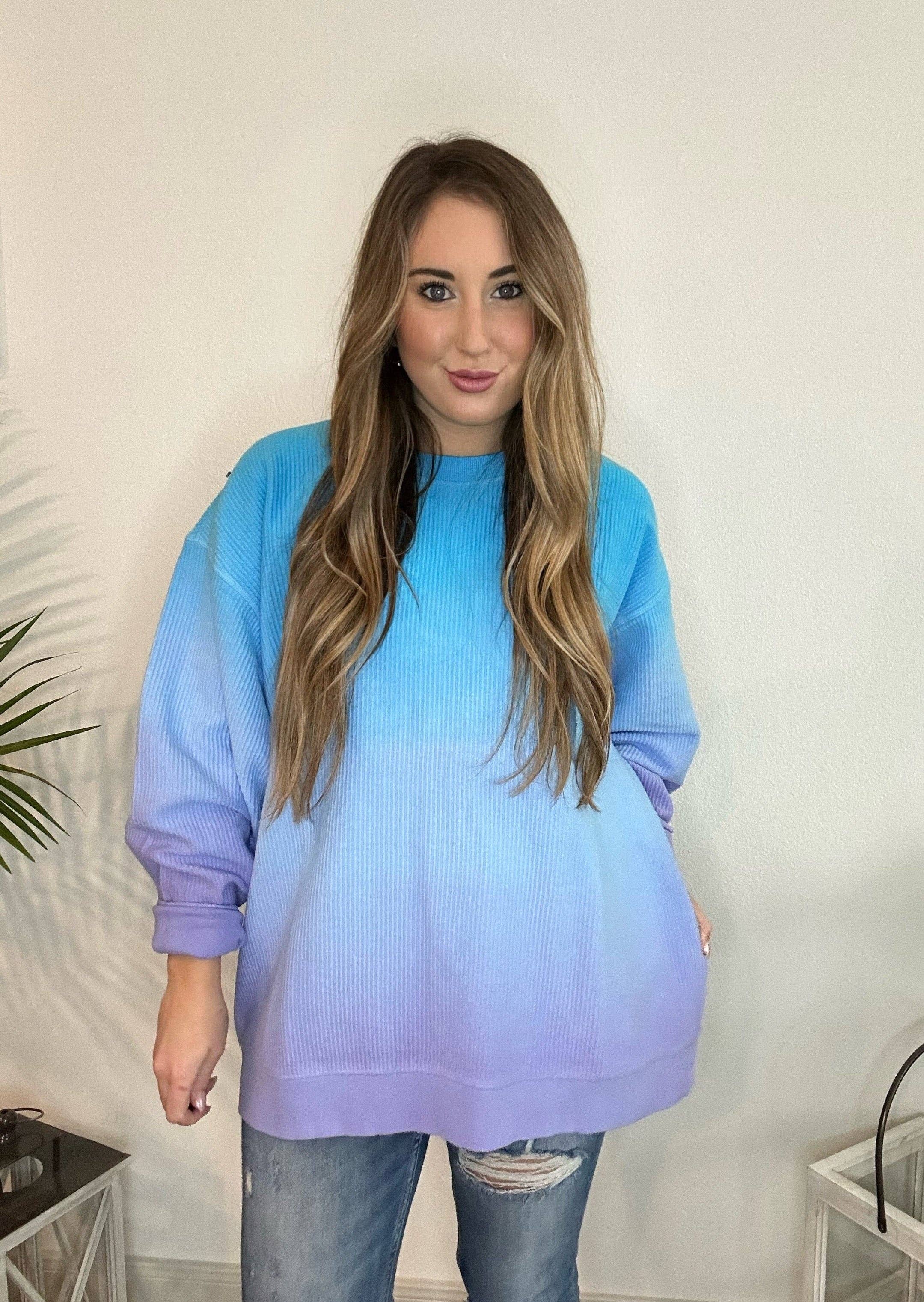 Ocean Breeze Corded Sweatshirt - BFF Here