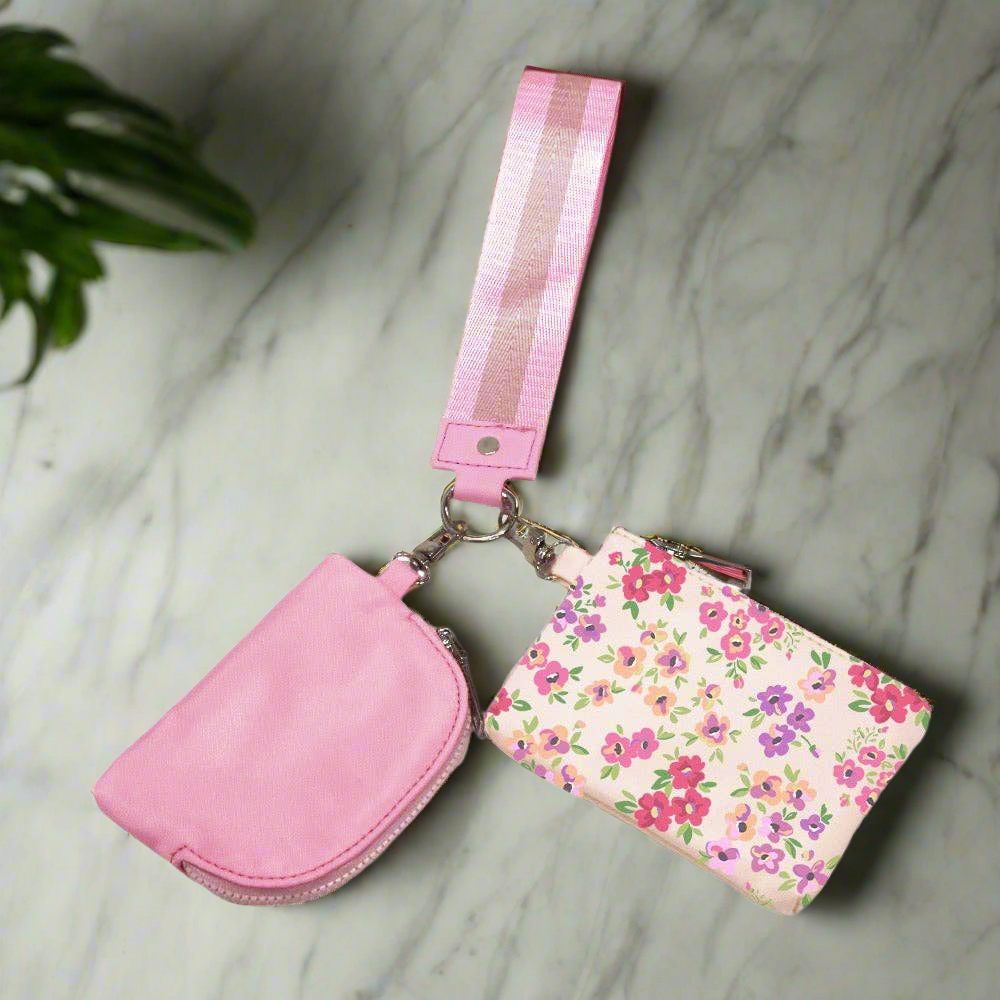Summer Spritz Dual Pouch Wristlet by Pretty Simple / Choice of Color - BFF Here