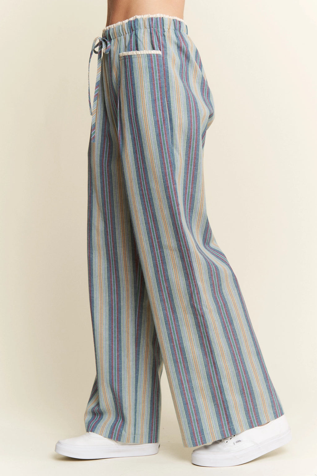 Eclectic Stripe Linen Pants by Jade by Jane - BFF Here