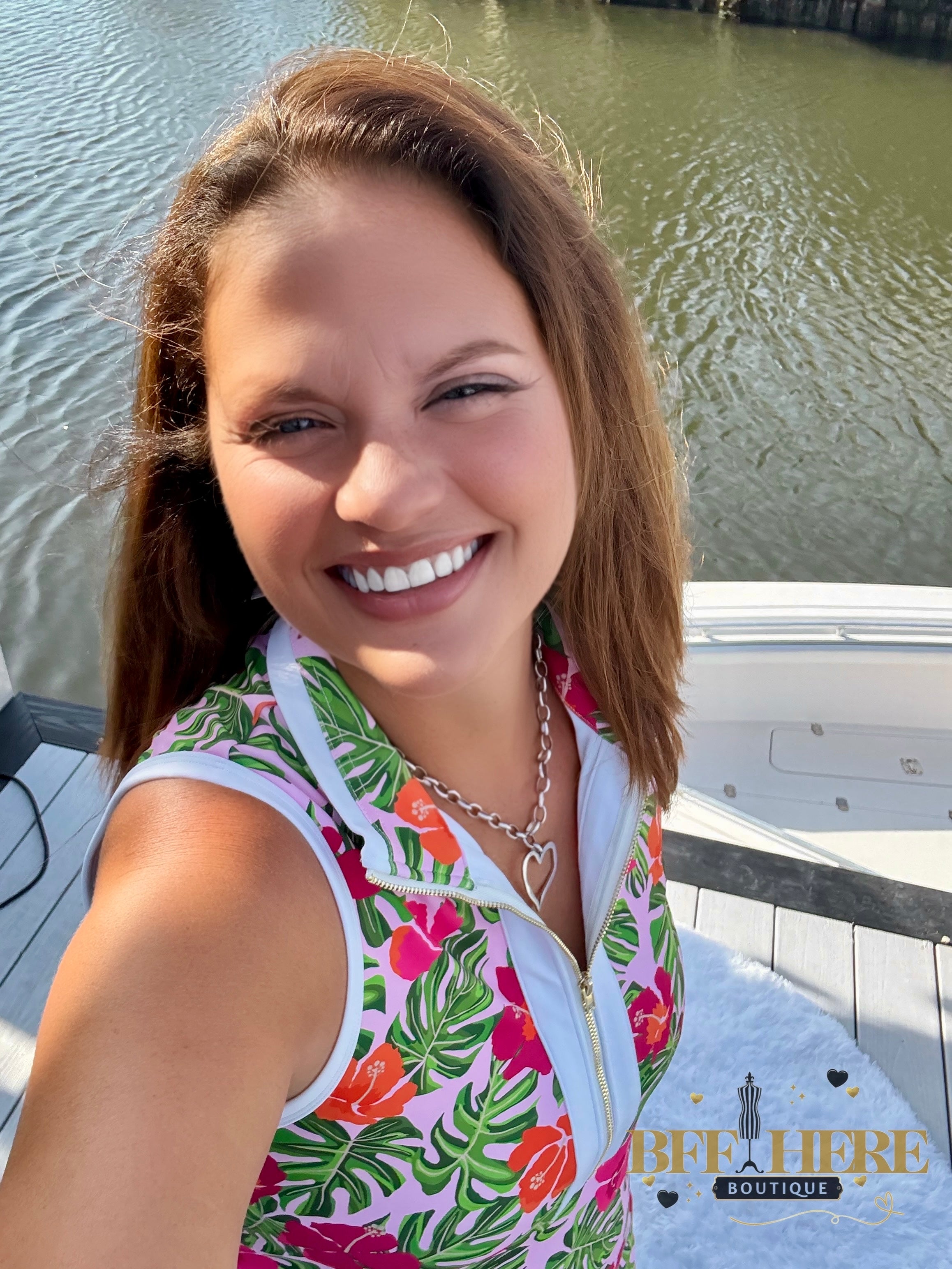 Everyday Zipper Dress / Pink Tropical by Jess Lea - BFF Here