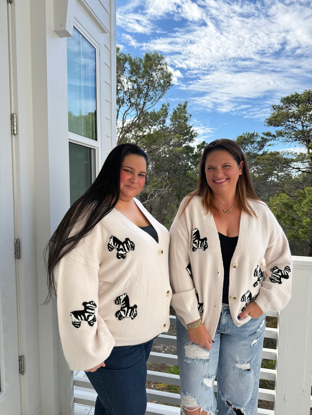 Button Front Cardigan with Zebra Patch by Sew In Love (Ships 2-3 weeks) - BFF Here