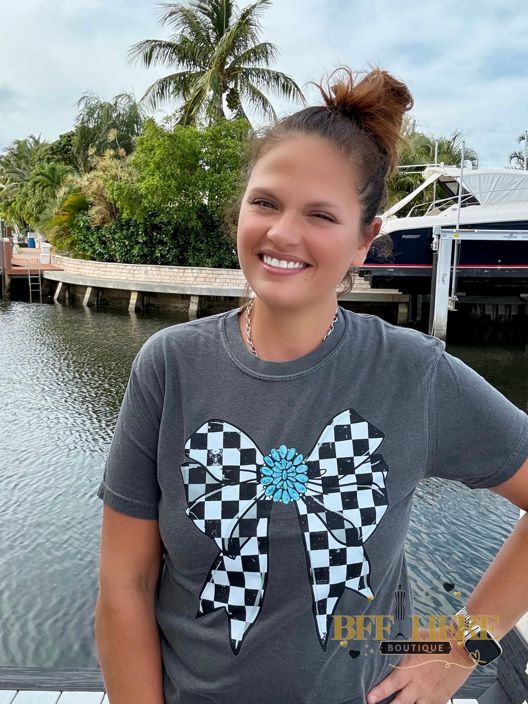 Rodeo Rebel Bow Tee - BFF Here