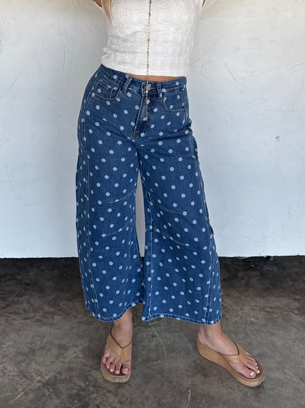 PREORDER: DARLING DOT BARREL JEANS by Blakeley (ETA: July)