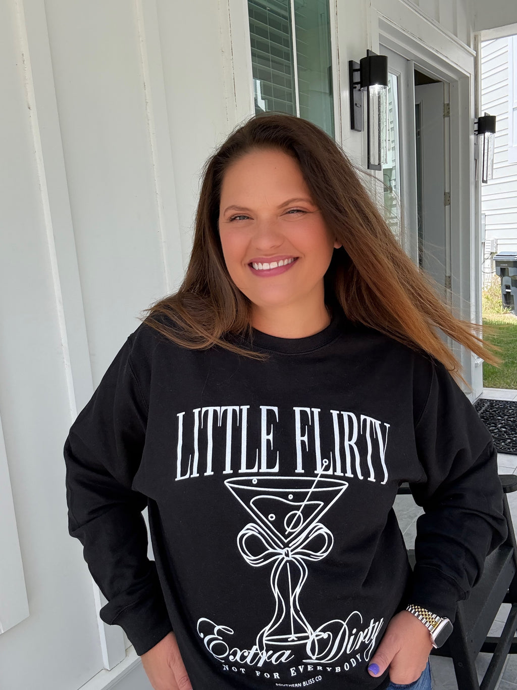 Little Flirty Extra Dirty Black Sweatshirt by Southern Bliss (ARRAY) - BFF Here
