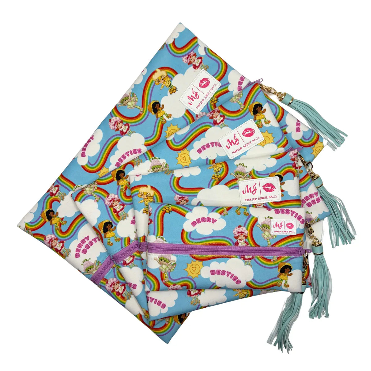 PREORDER: Strawberry Shortcake / Teal by Makeup Junkie Bags (ETA: 4-6 weeks)