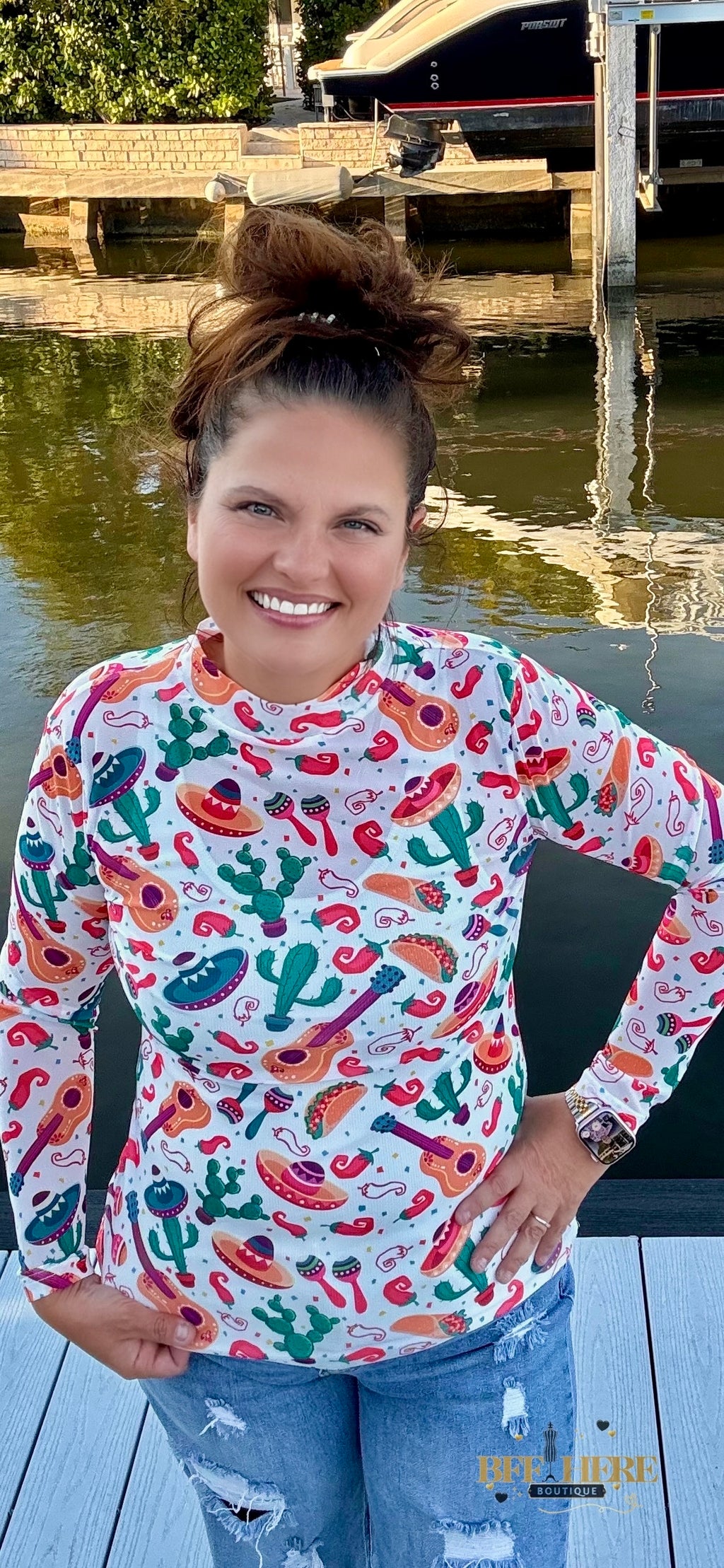 Time To Fiesta Mesh Top by Sterling Kreek - BFF Here