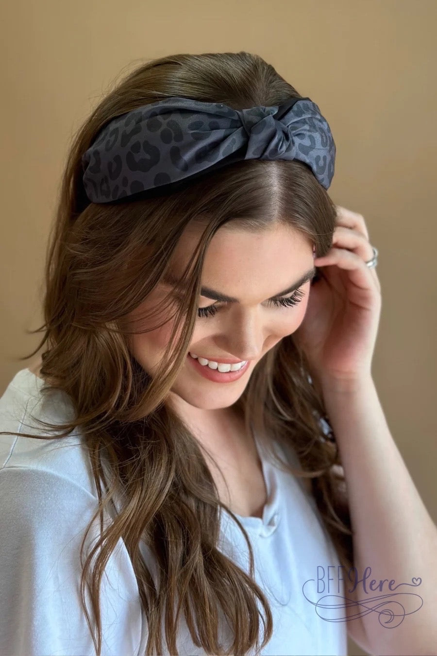 Black Leopard Headband - BFF Here