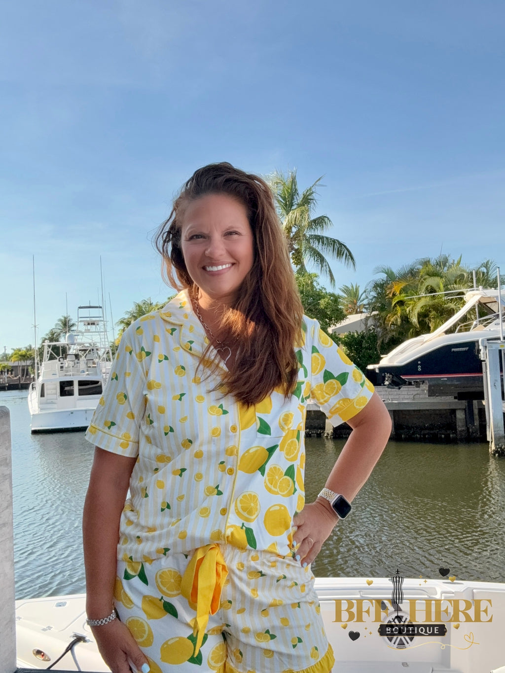 Lemon Drop Ruffle Pajama Set by Jess Lea - BFF Here