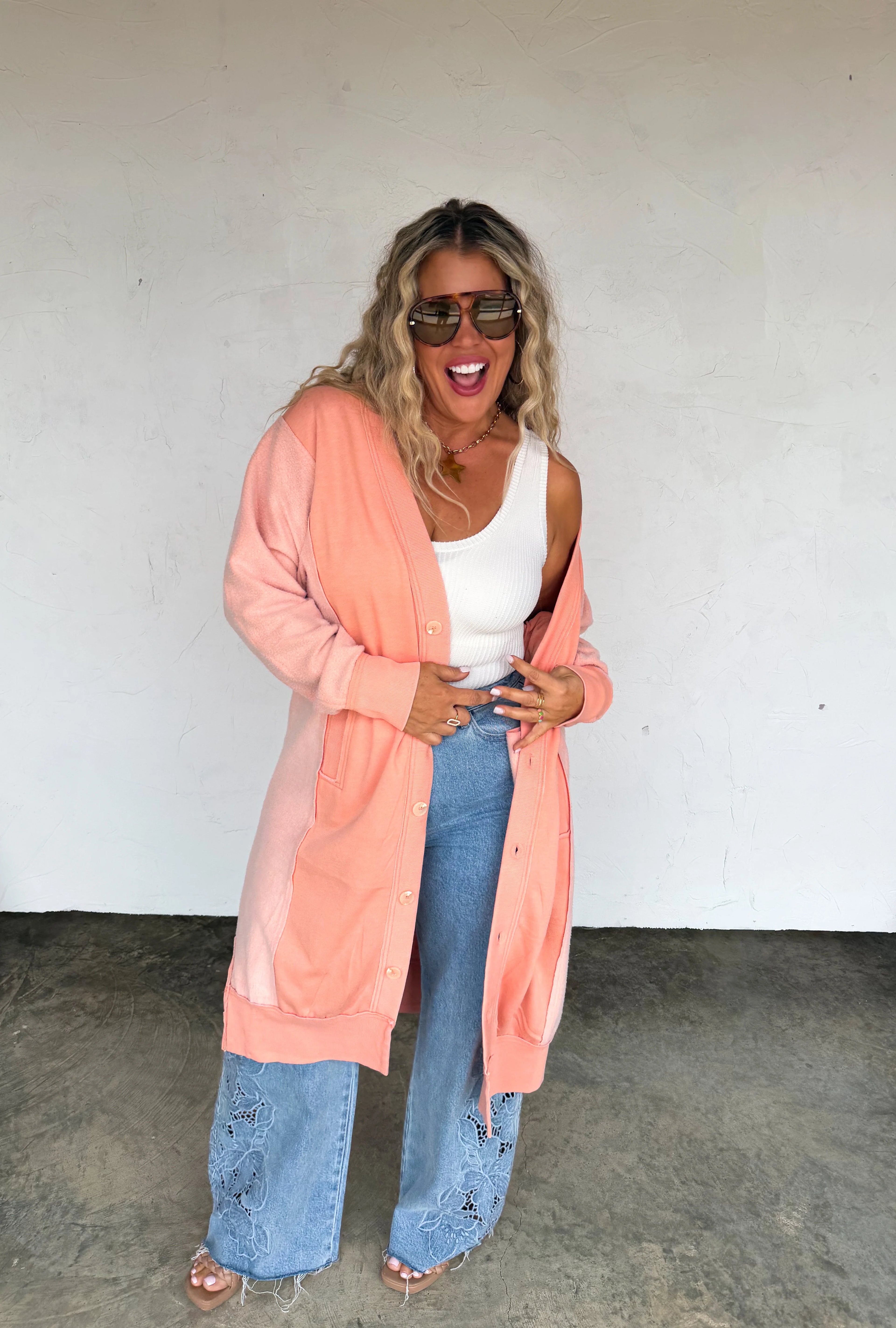 PREORDER: Desi Sweatshirt Cardigan by Blakeley (ETA Late February/ Early March) - BFF Here