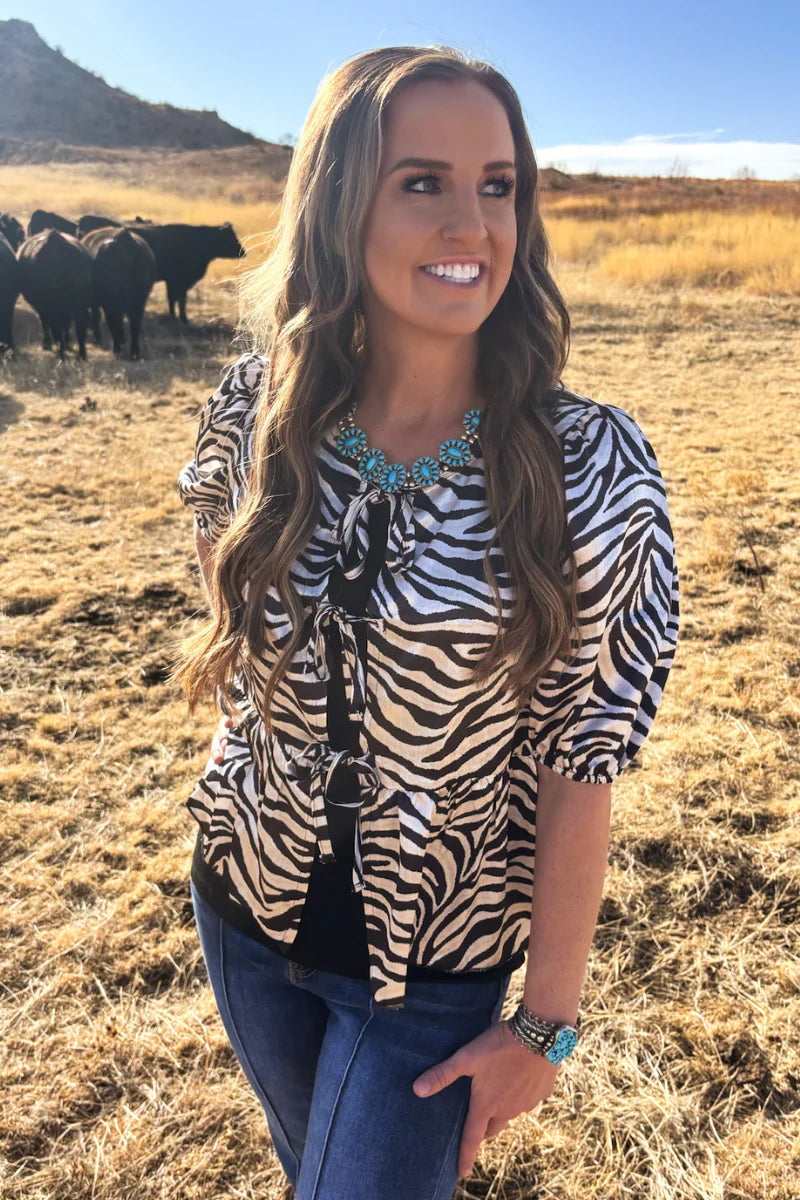 Cowgirl Safari Tie Top by Sterling Kreek - BFF Here