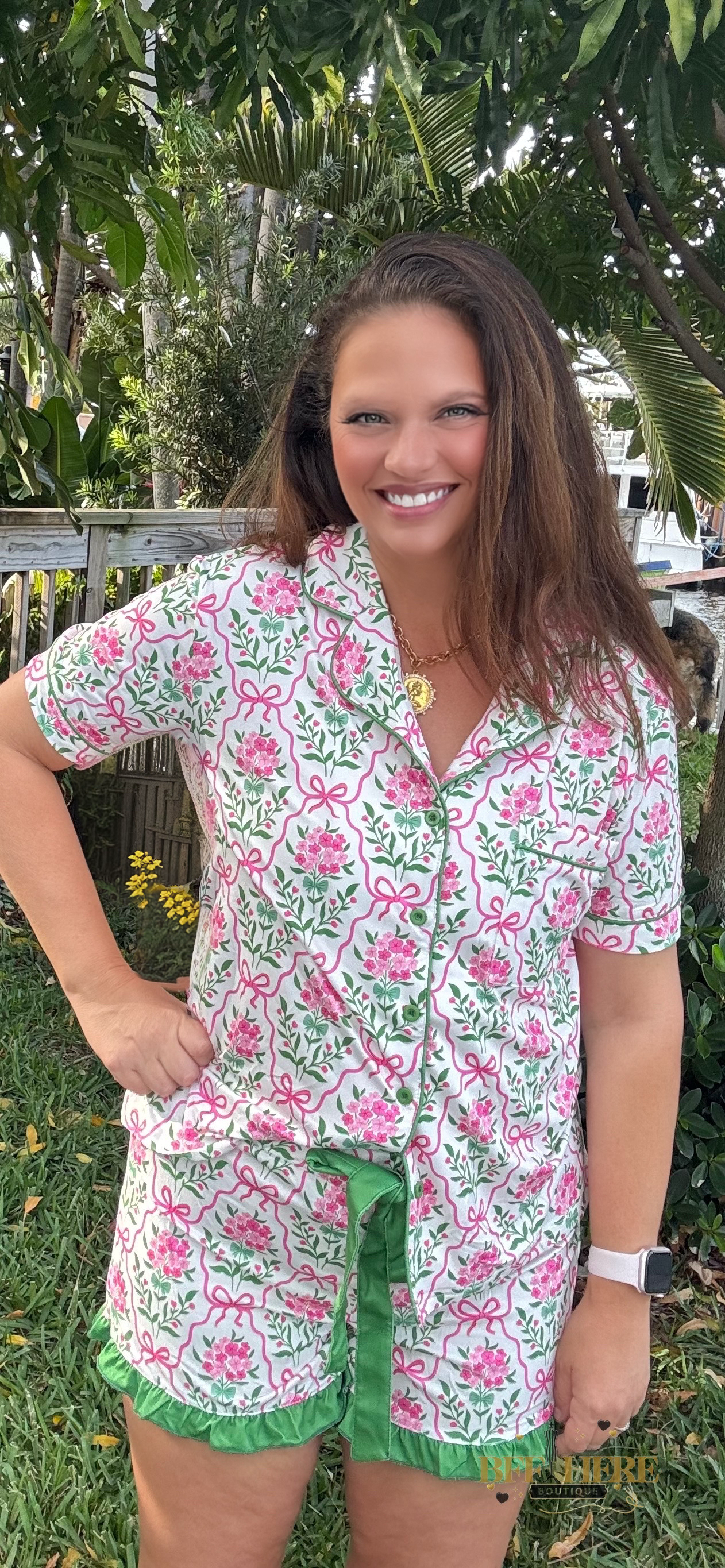 Botanical Garden Ruffle Pajama Set by Jess Lea - BFF Here