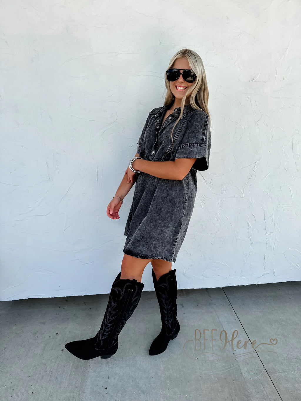 PREORDER: Last Dance Denim Dress by Blakeley (Ships Middle of October) - BFF Here