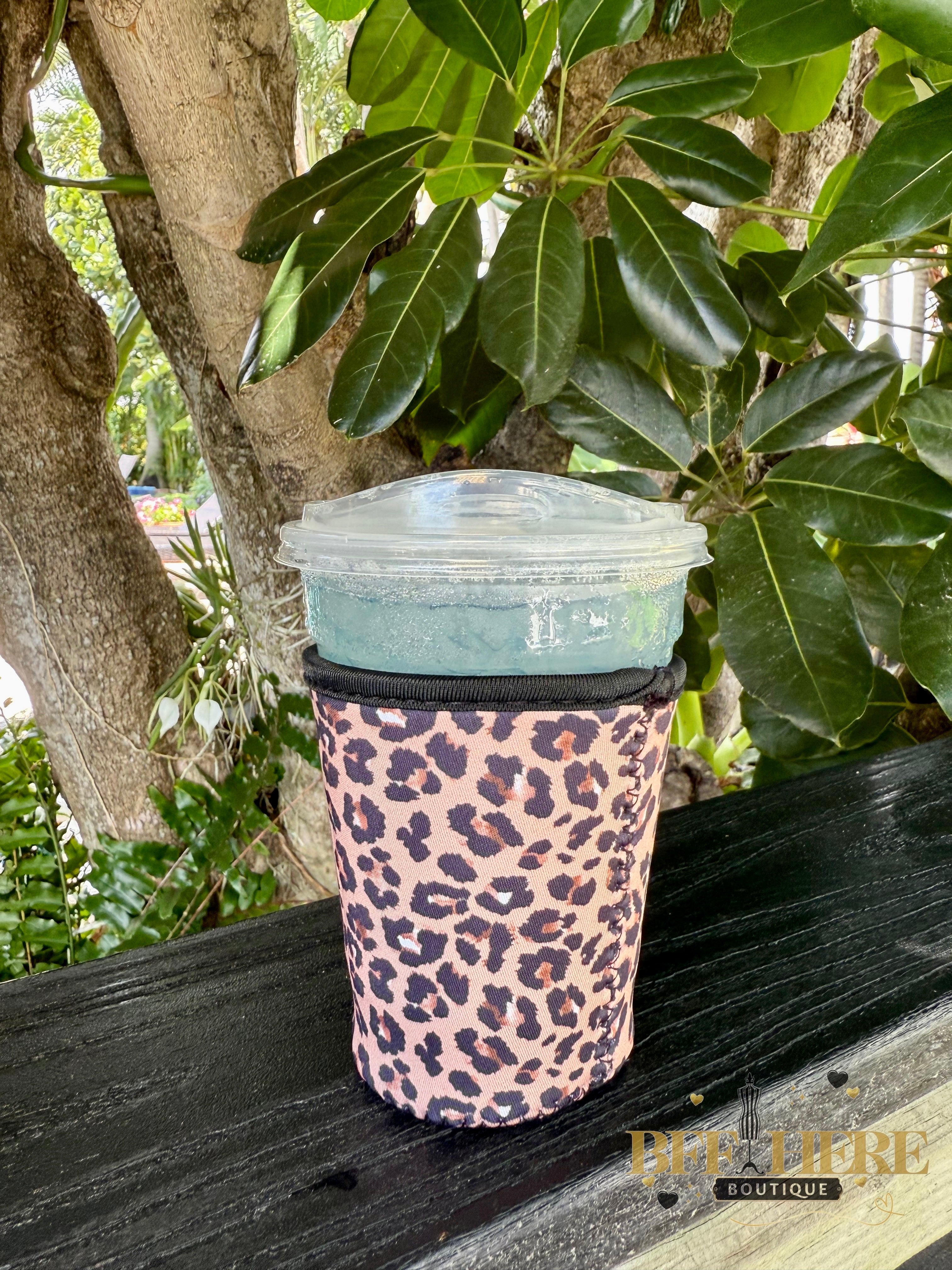 Drink Sleeve by Jess Lea / Leopard (Choice of Size) - BFF Here
