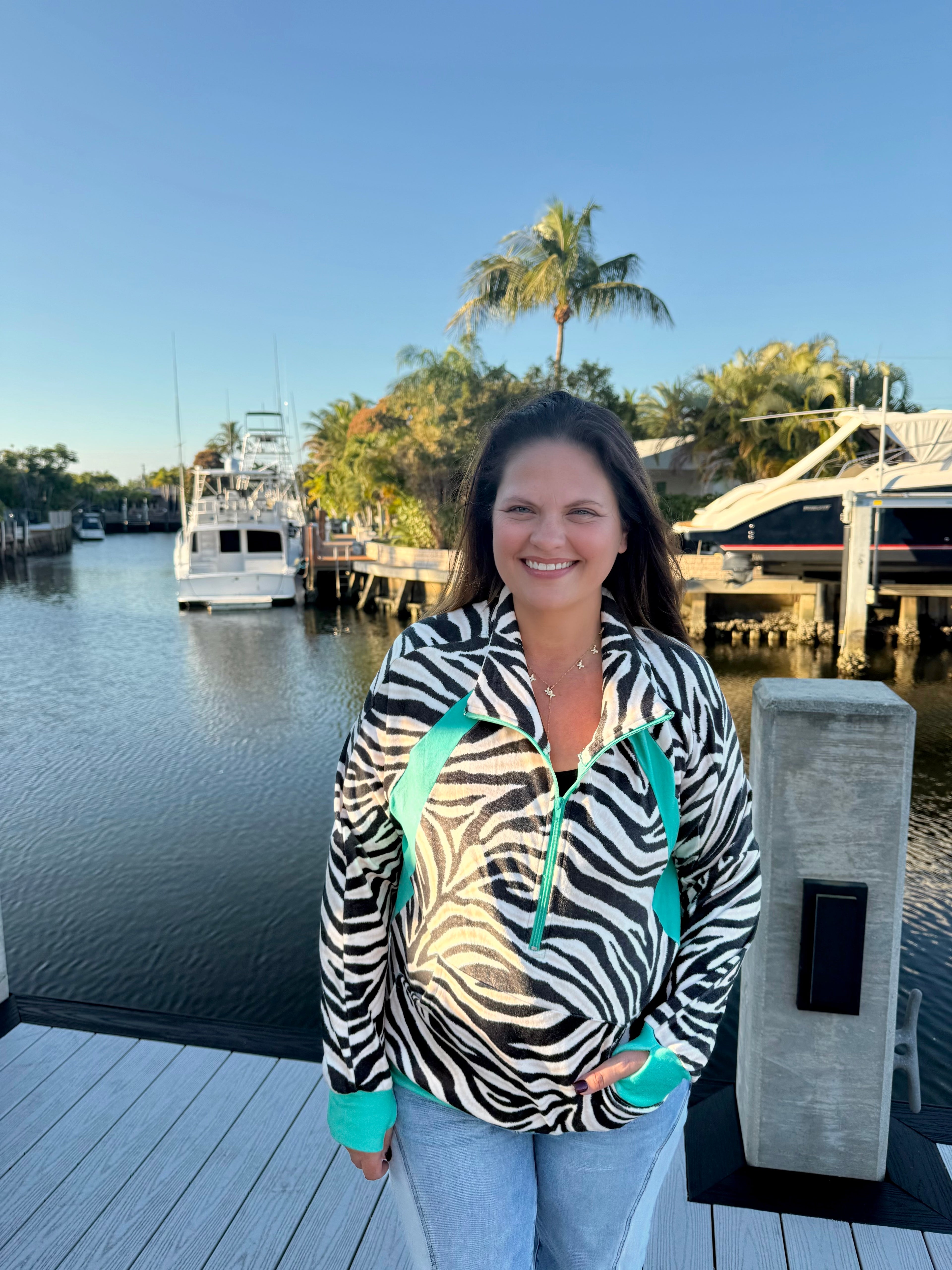 Desert Stripe Turquoise Pullover by Sterling Kreek - BFF Here