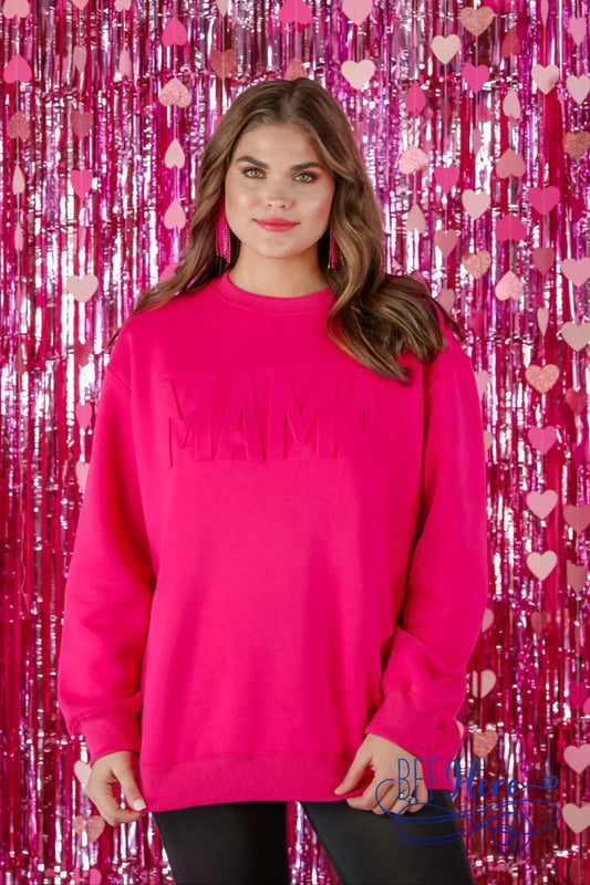 Mama Embossed Sweatshirt - BFF Here