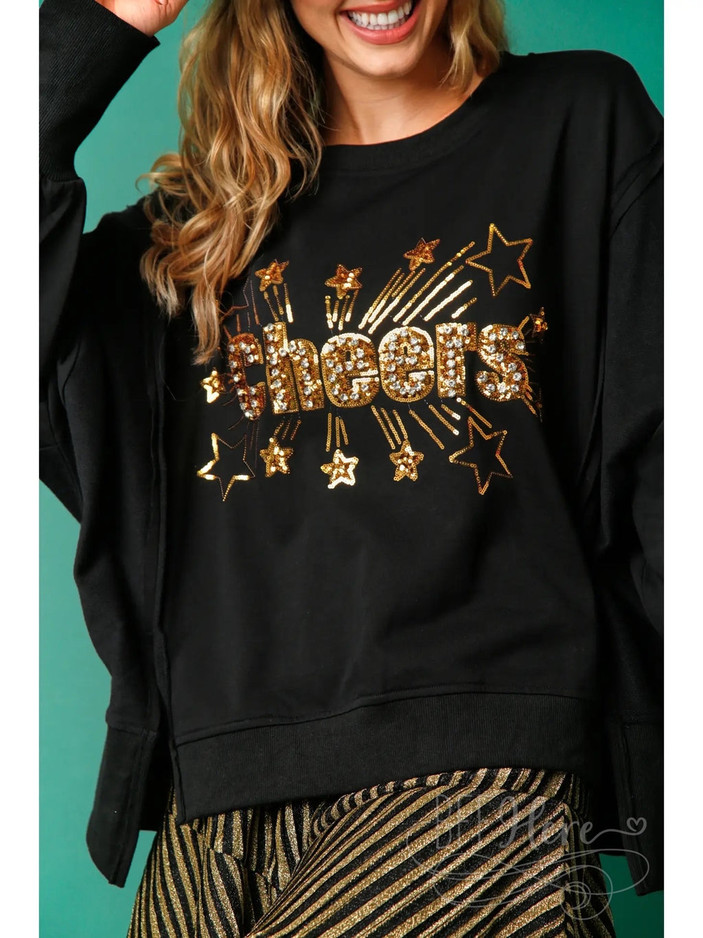 Raise a Toast: Cheers French Terry Comfort Top - BFF Here