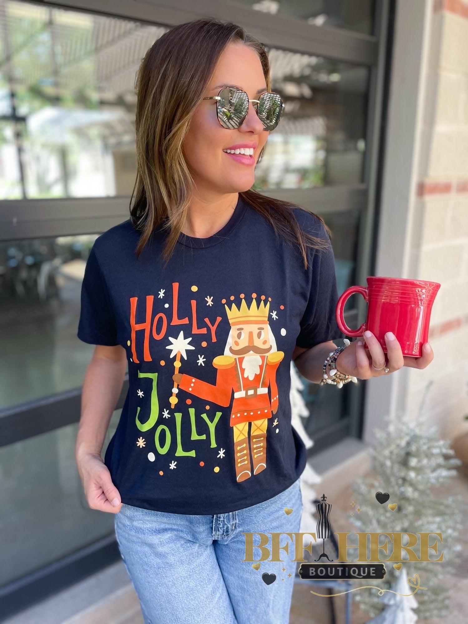 Holly Jolly Nutcracker Tee - BFF Here