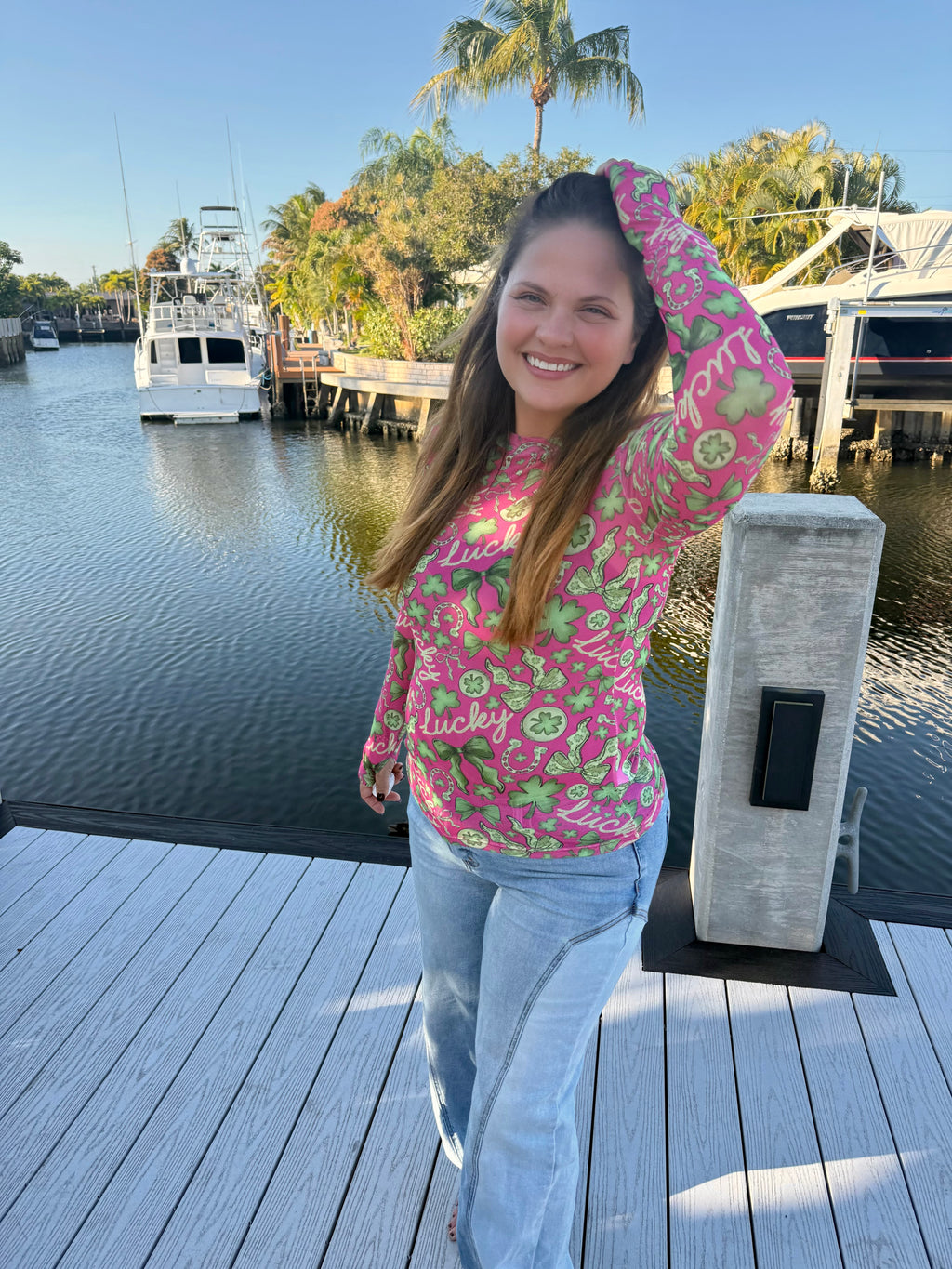 Lucky Girl Mesh Top by Blakeley - BFF Here