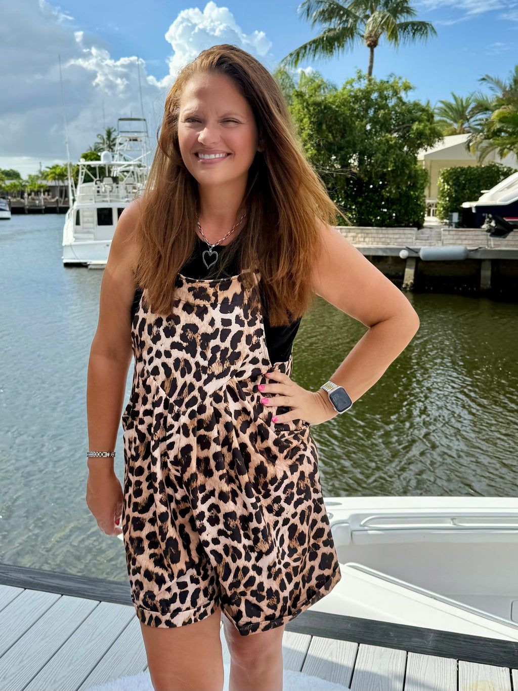 Everyday Overall Shorts - Leopard by Jess Lea - BFF Here