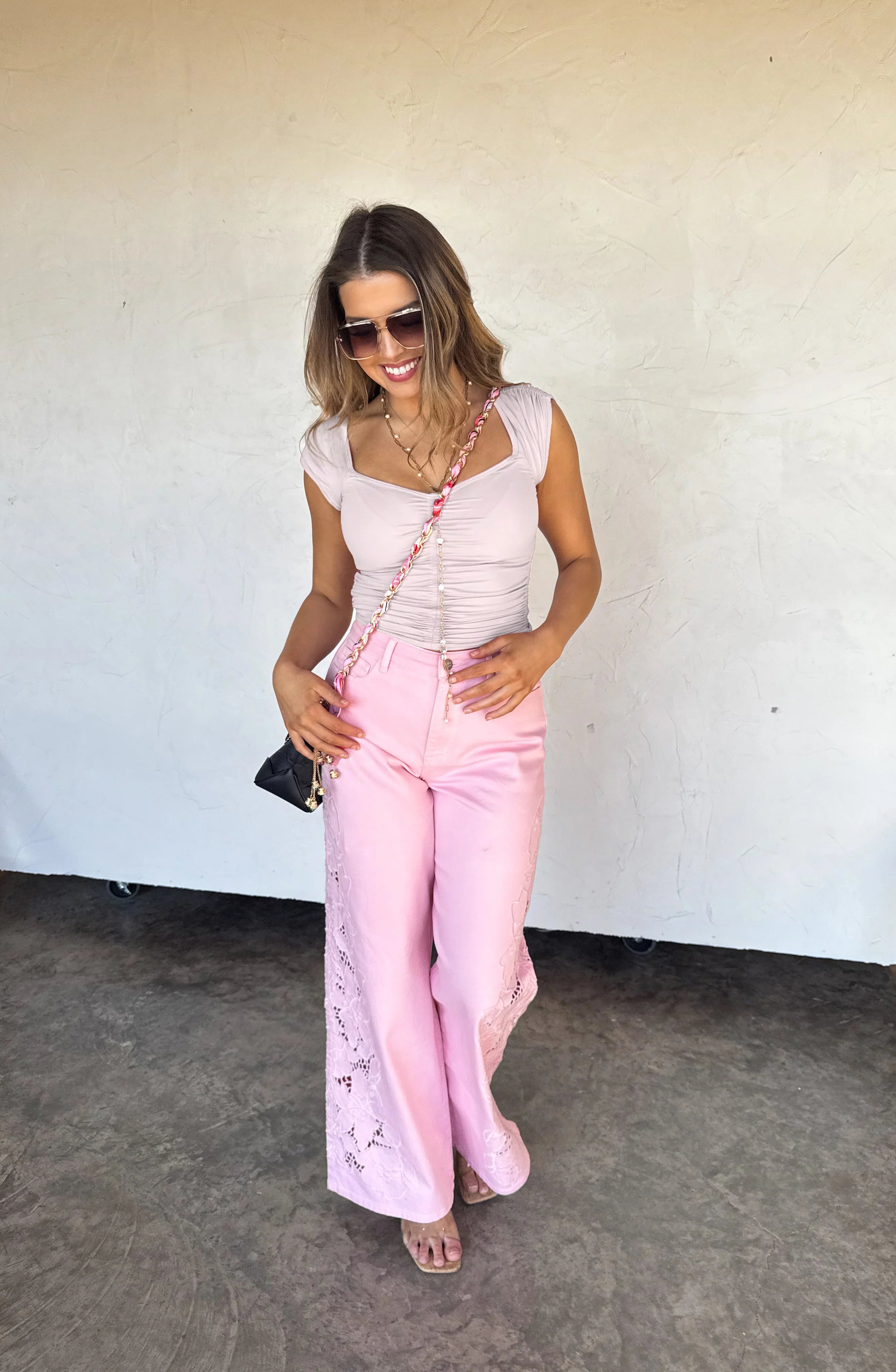 PREORDER: Summer Floral Charm Wide Leg Jeans  by Blakeley (ETA: May) - BFF Here