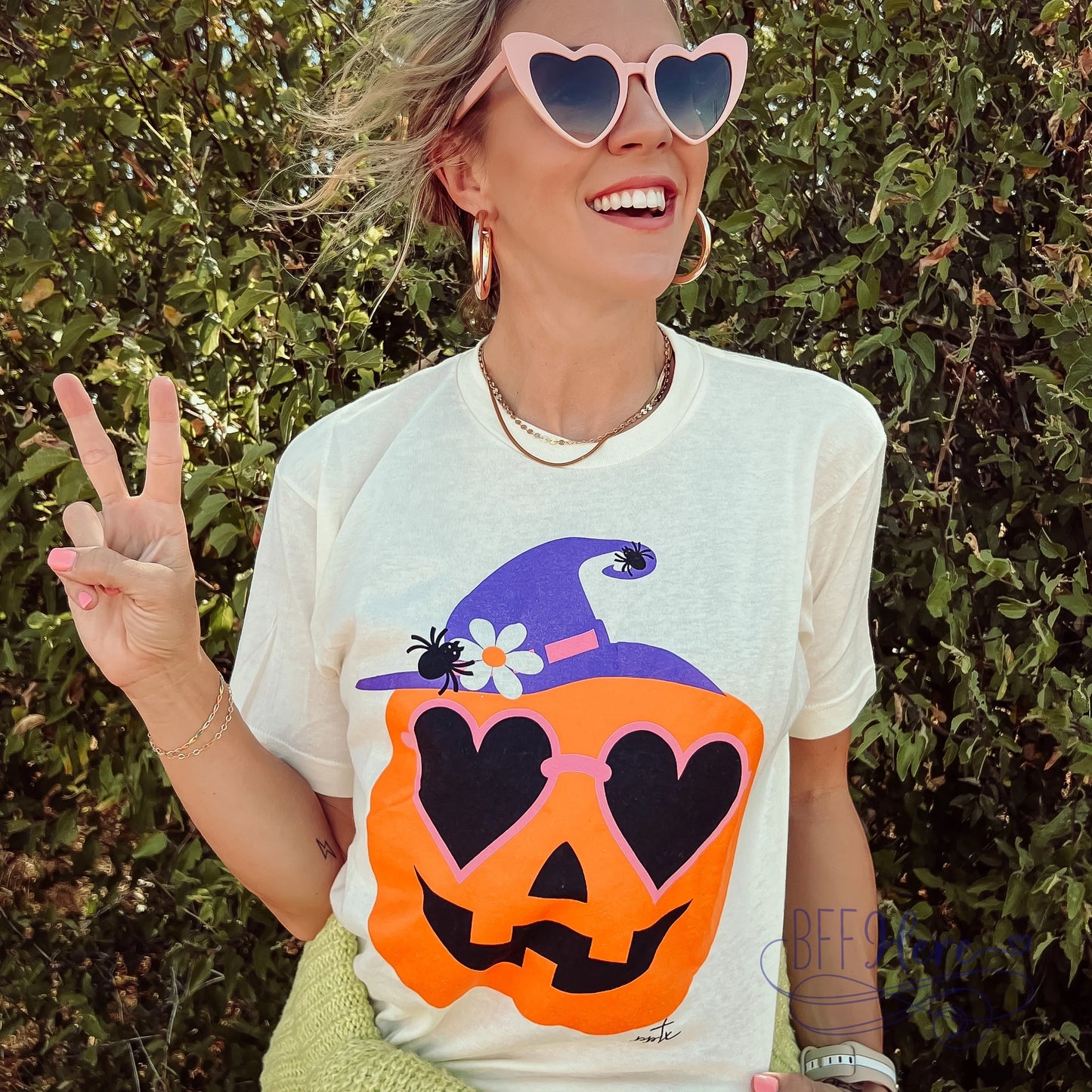 Shady & Spooky: The Sunglasses Jack-o-Lantern Tee / Choice of Style - BFF Here