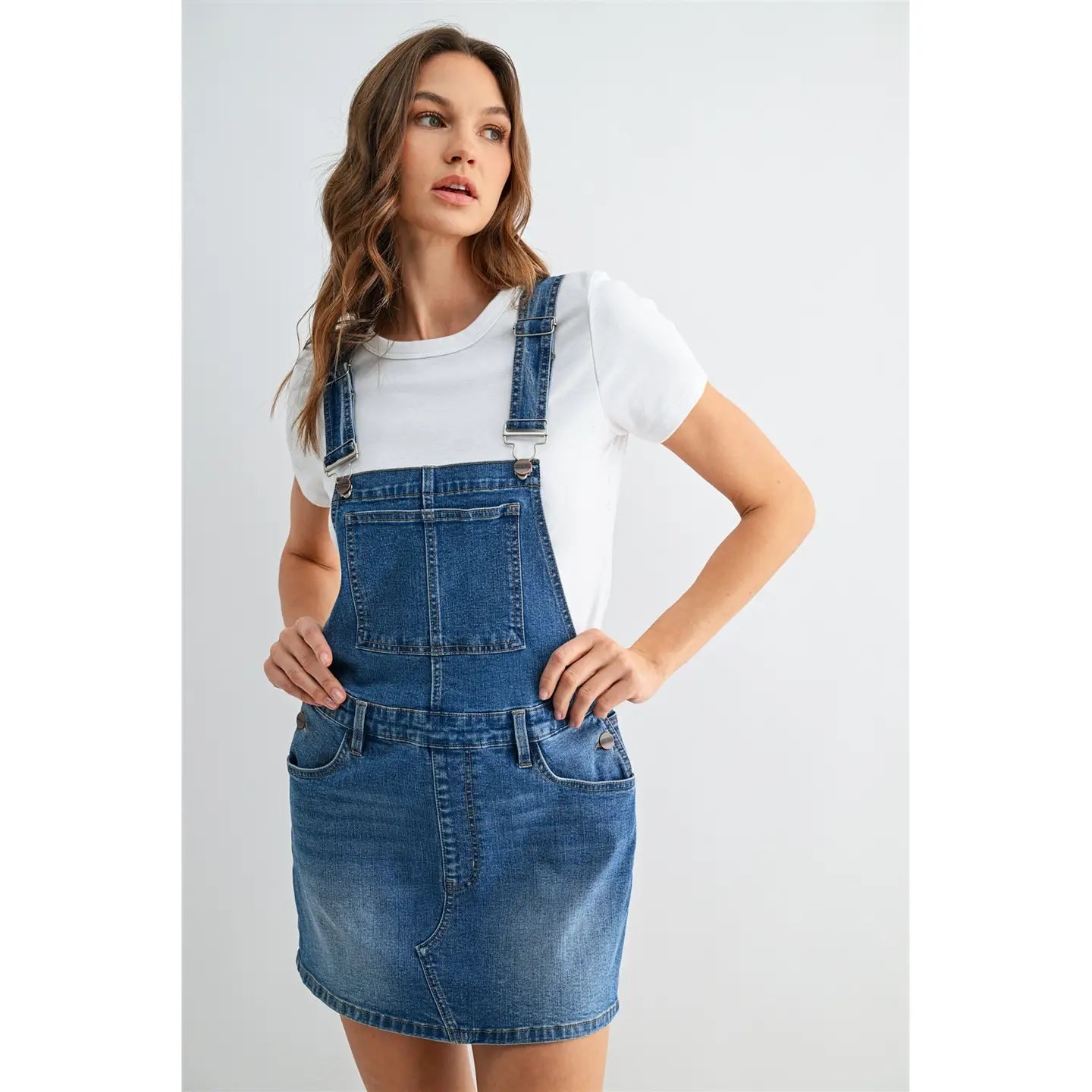 Bib Overall Mini Dress / River Bed by Mica Denim (ARRAY) — Ships 2-3 weeks - BFF Here