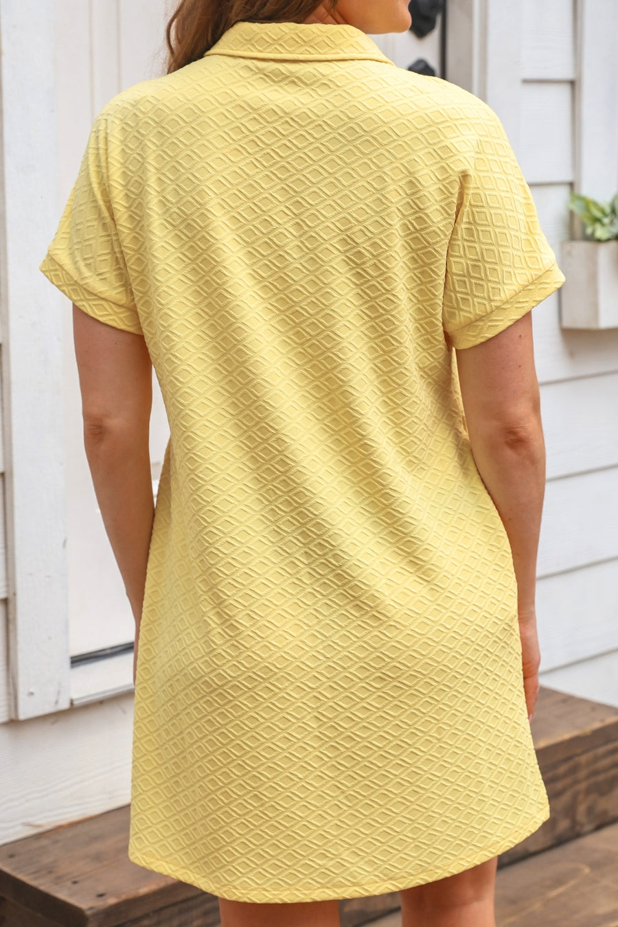 PREORDER: Ezra Textured Zipper Dress / Butter Yellow by Jess Lea (ETA: Late February/Early March)