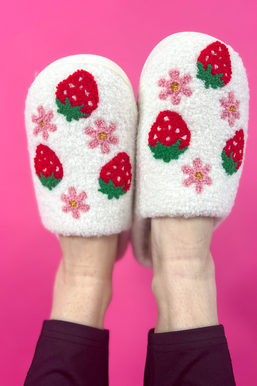 PREORDER-Strawberry Slippers by Jess Lea (Ships End of May - BFF Here