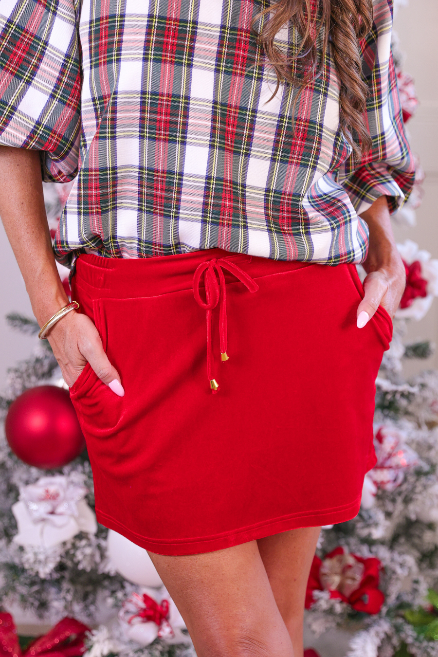 PREORDER: Velvet Hour Skort by Jess Lea / Red (ETA: End of October) - BFF Here