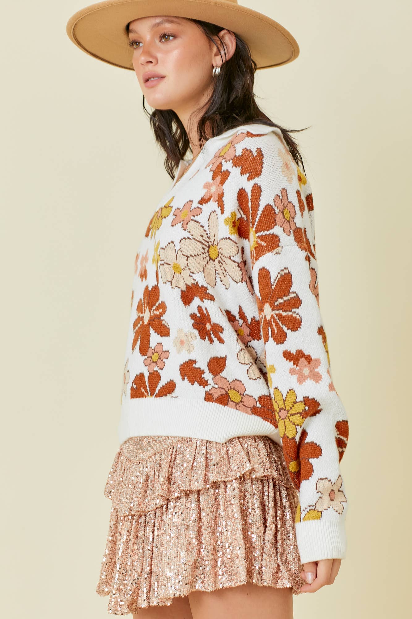 PREORDER: Vintage Cozy and Chic Floral Sweater (Ships Middle of September) - BFF Here