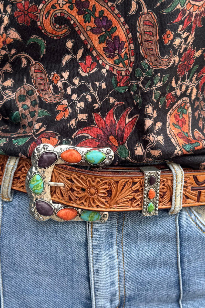 Buckle Up Belt Buckle by Sterling Kreek / Multi - BFF Here