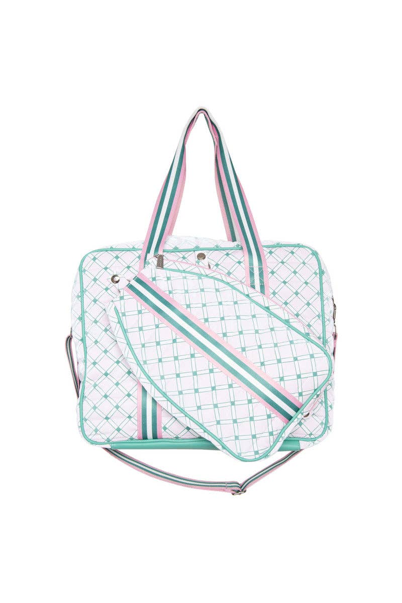 Light Pink and Green Pattern Pickleball Bag by Katydid - BFF Here