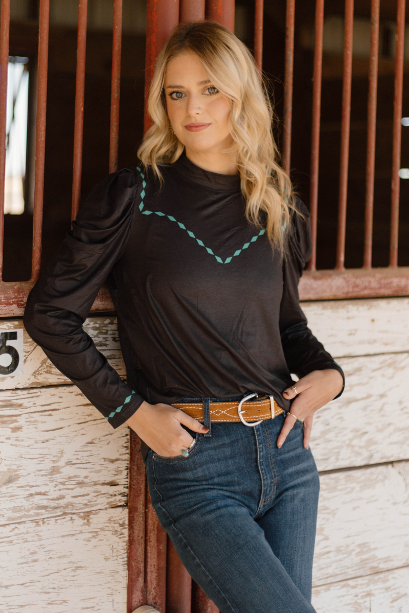 Midnight Buckstitch Top by Sterling Kreek - BFF Here