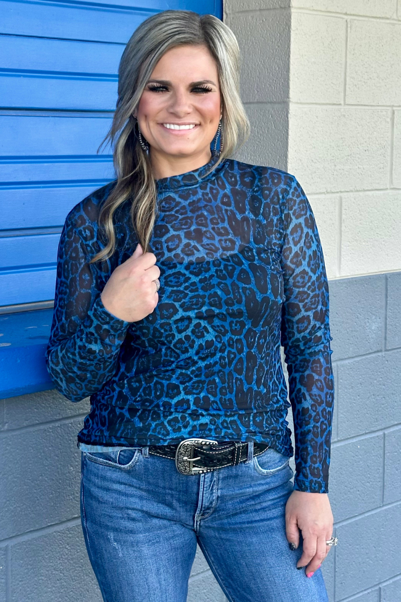 Sideline Spirit Blue Mesh Top by Sterling Kreek - BFF Here